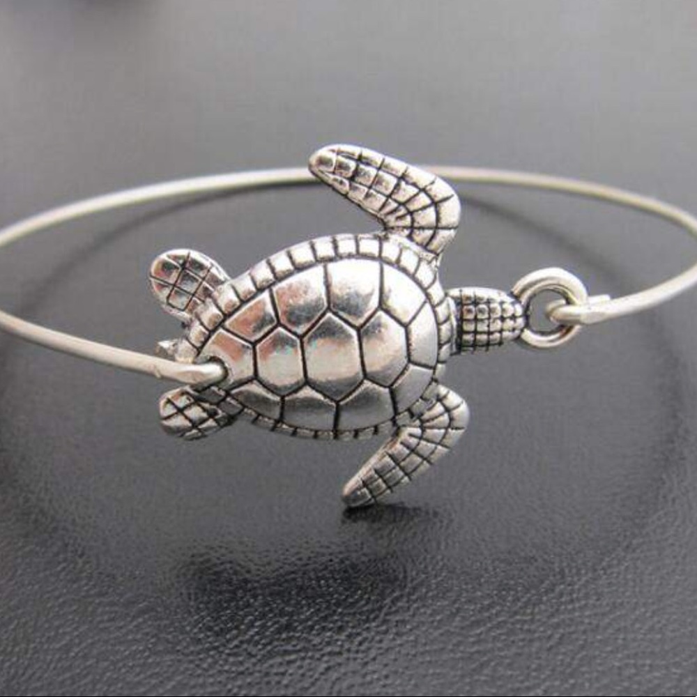 Silver Turtle Bangle NWT